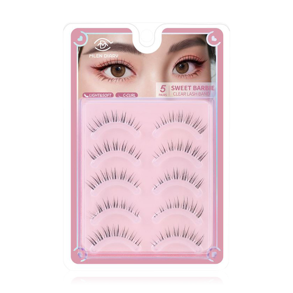 MLEN DIARY Strips Lashes Series Eyelashes 5 Pairs #Sweet Barbie