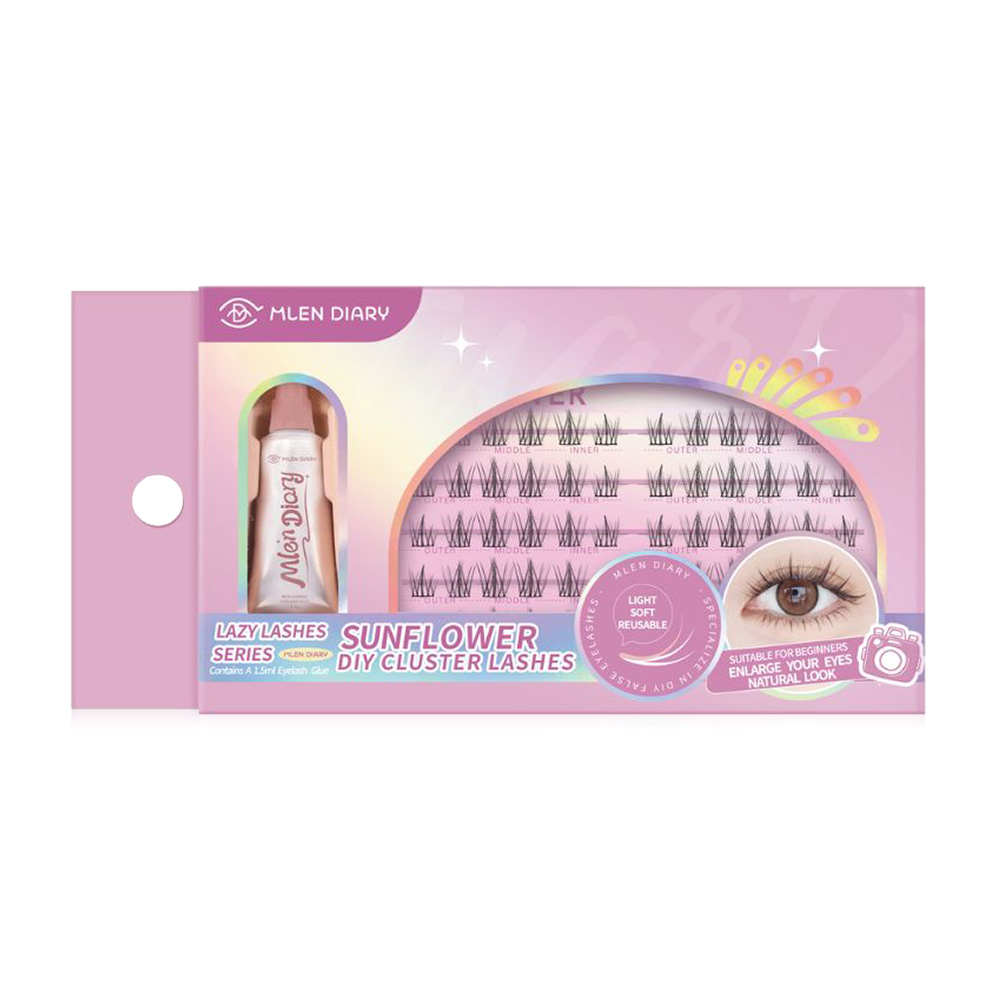 MLEN DIARY Lazy Series Eyelashes 5 Rows #Sun Flower
