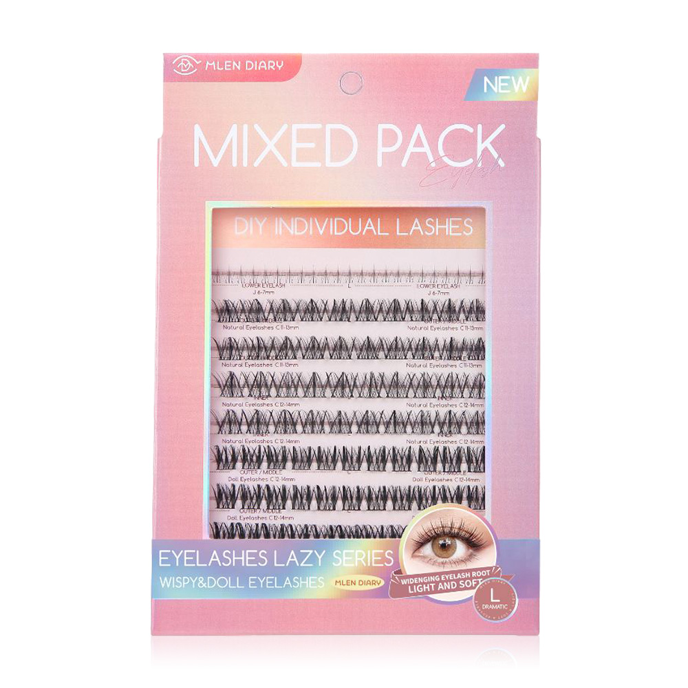 MLEN DIARY Lazy Series Eyelashes 9 Rows #Wispy & Doll