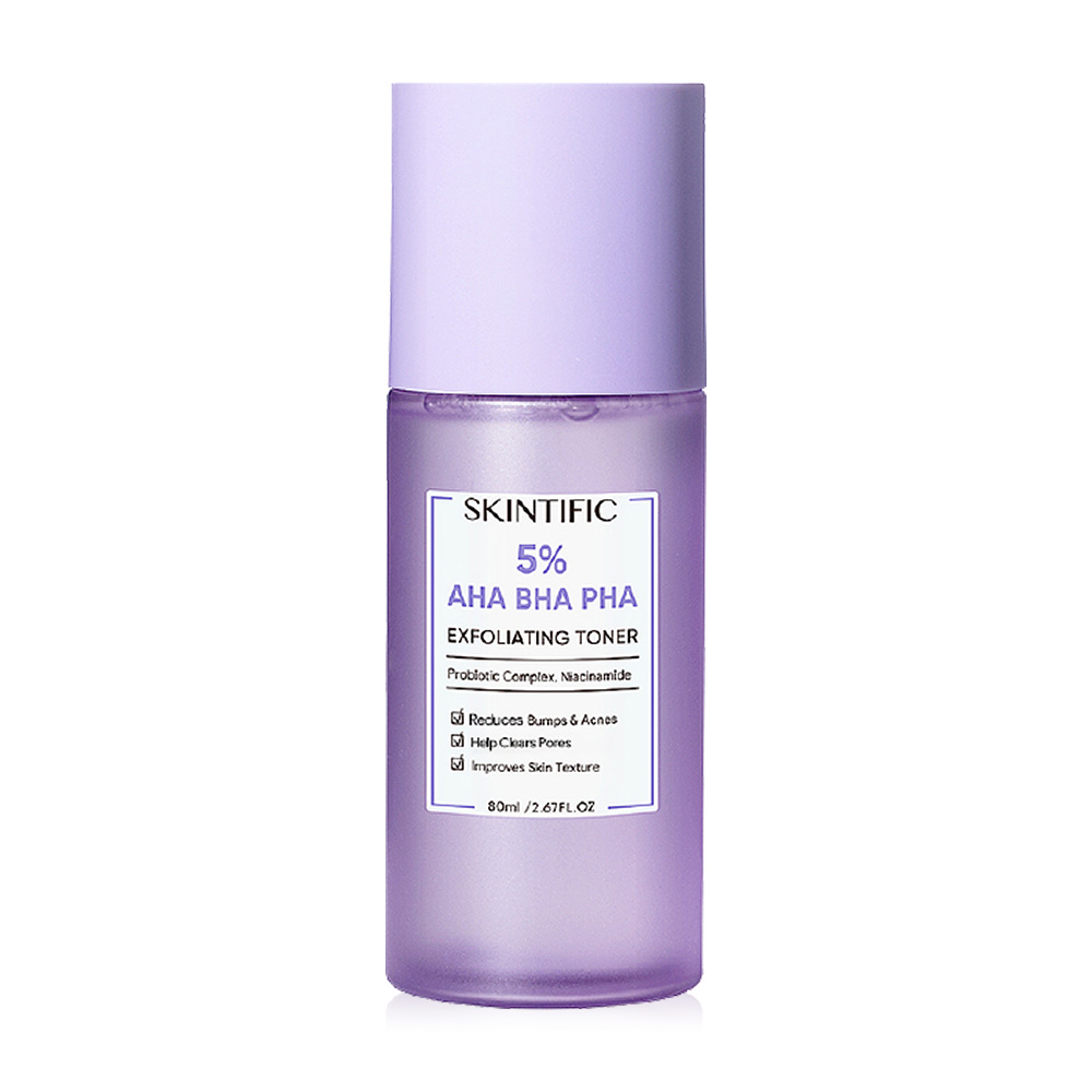 SKINTIFIC 5% AHA BHA PHA Exfoliating Toner 80ml