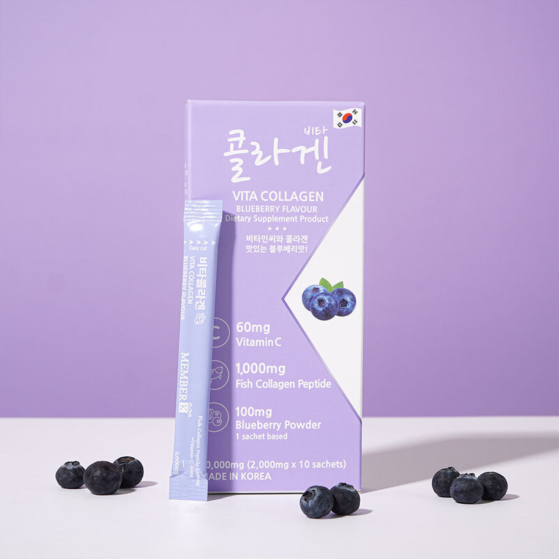 MEMBERK Vita Collagen Blueberry Flavour [2g x 10 Sachets]