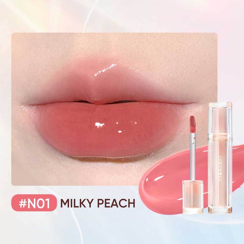 JUDYDOLL Iced Tea Watery Lip Gloss 2.4g #N01 Milky Peach ( สินค้าหมดอายุ : 2026.01.16 ) 