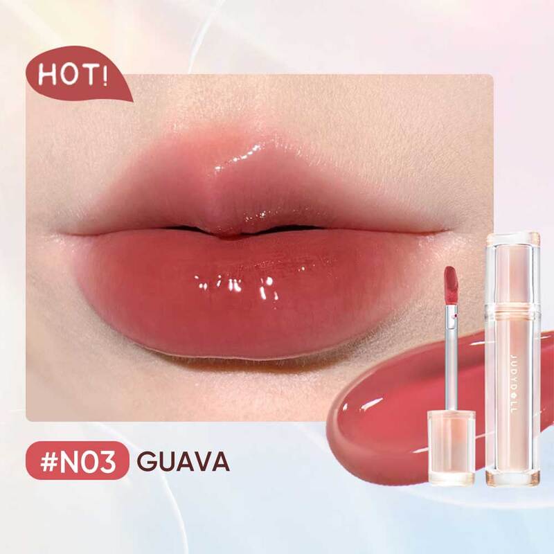 JUDYDOLL Iced Tea Watery Lip Gloss 2.4g #N03 Guava ( สินค้าหมดอายุ : 2026.02.27 ) 