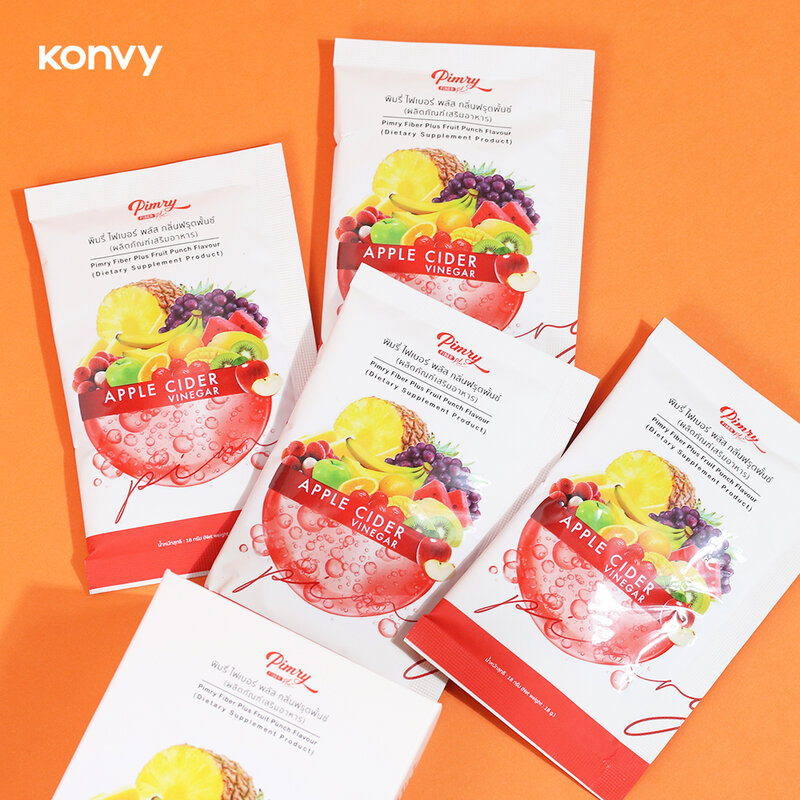 PIMRYPIE Fiber Plus Fruit Punch Flavour [18g x 4 Sachets] ( สินค้าหมดอายุ : 2026.01.23 ) 