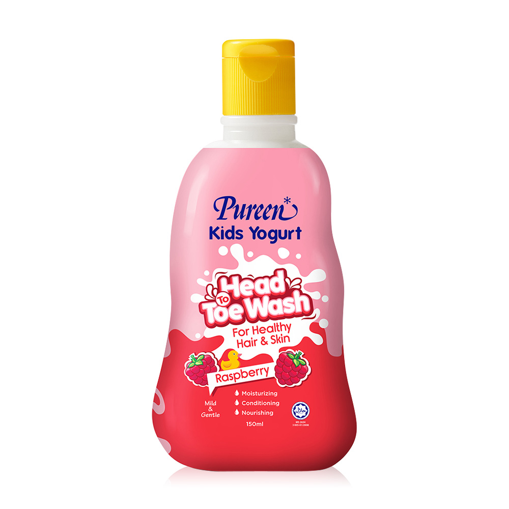 Pureen Kids Yogurt Head To Toe Wash 150ml #Raspberry