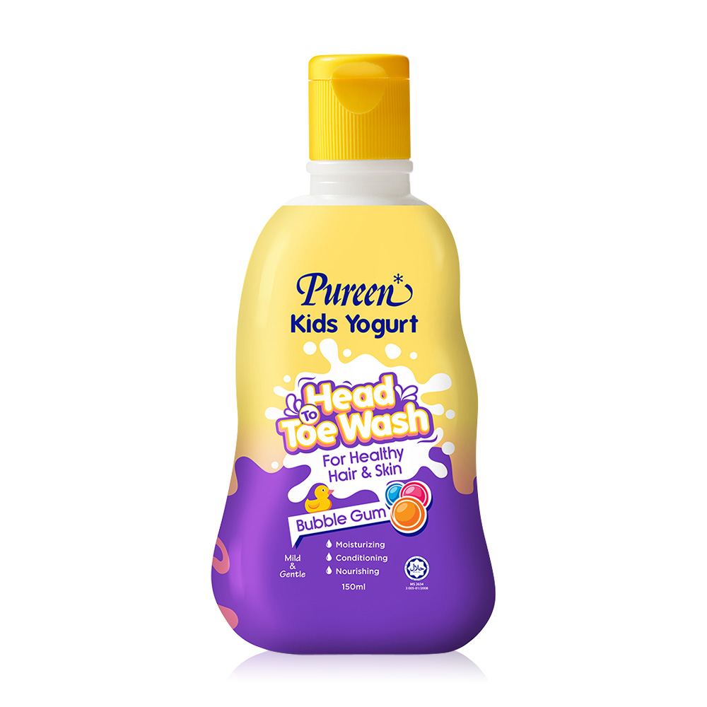 Pureen Kids Yogurt Head To Toe Wash 150ml #Bubble Gum