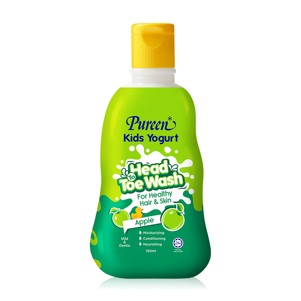 Pureen Kids Yogurt Head To Toe Wash 150ml #Apple