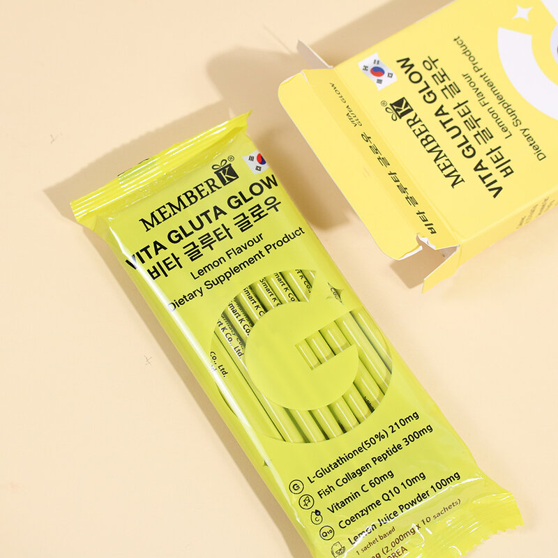 MEMBERK Vita Gluta Glow Lemon Flavour [2g x 10 Sachets] ( สินค้าหมดอายุ : 2026.01.18 ) 