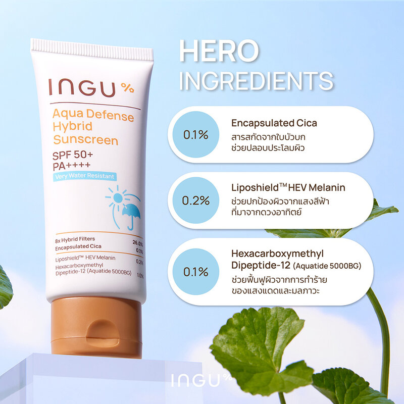 INGU Skin Aqua Defense Hybrid Sunscreen SPF50+ PA++++ 30g