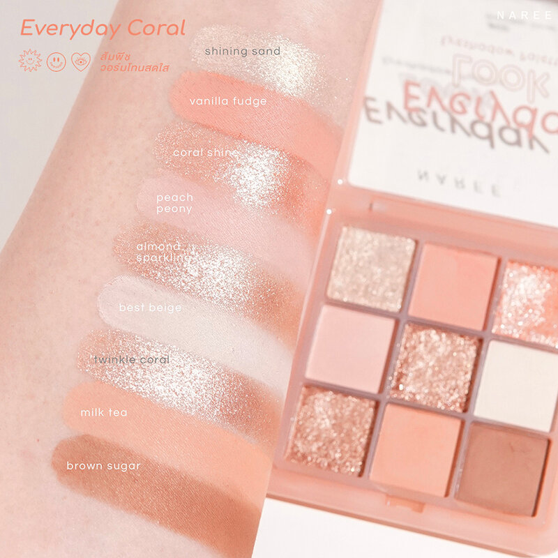 Naree Everyday Look Eyeshadow Palette 13.5g #02 Everyday Coral