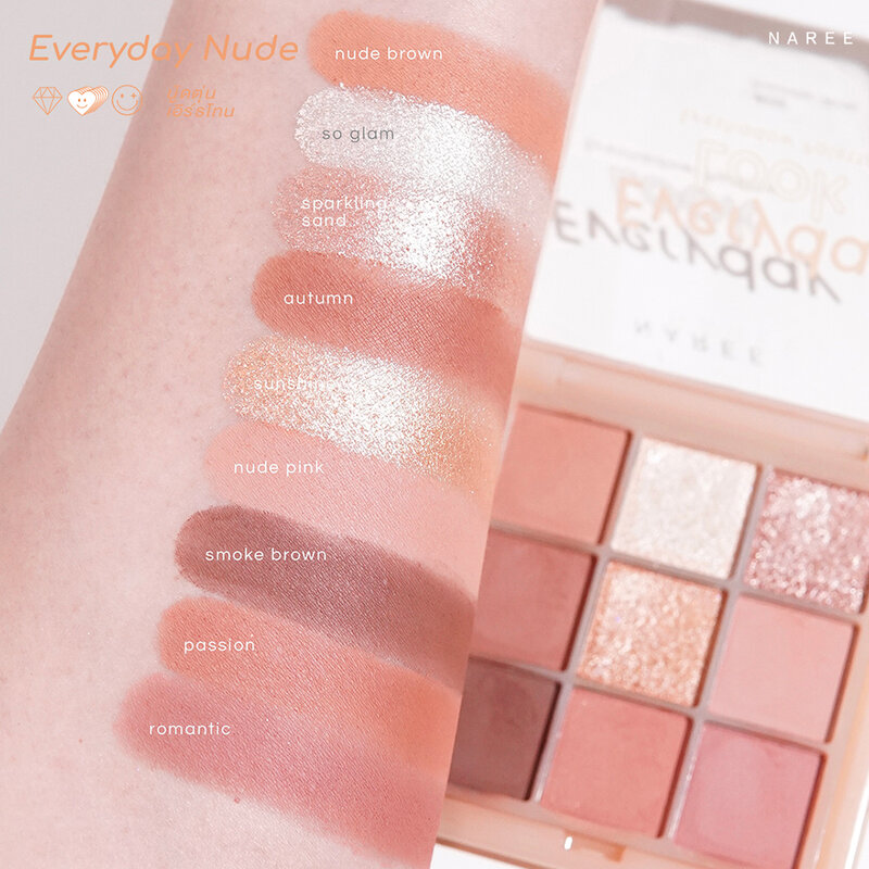 Naree Everyday Look Eyeshadow Palette 13.5g #03 Everyday Nude