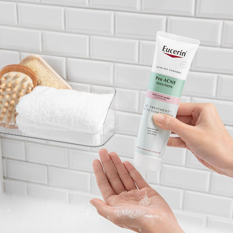 Eucerin Pro Acne Solution 3X Treatment Gel To Foam Cleanser 150ml