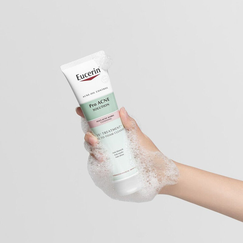 Eucerin Pro Acne Solution 3X Treatment Gel To Foam Cleanser 150ml