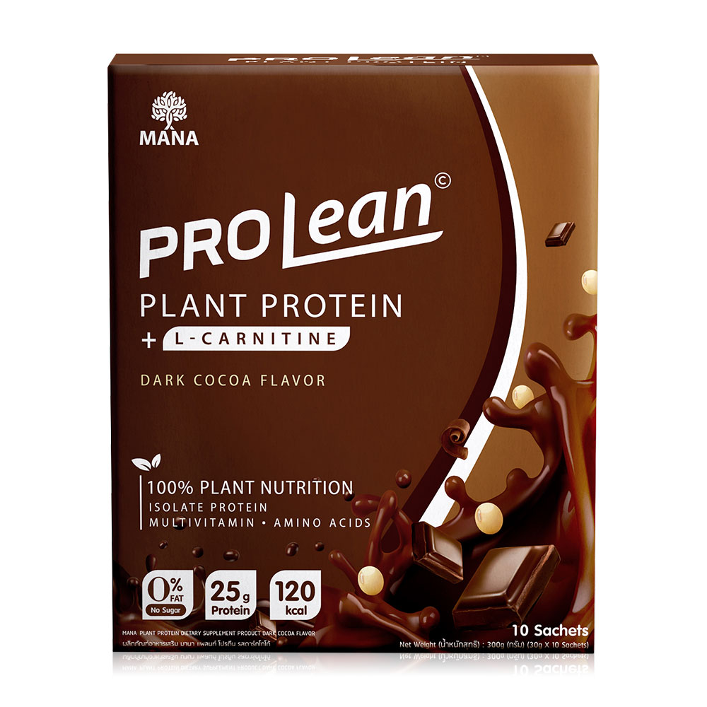 MANA ProLean Plant Protein 10 Sachets #Dark Cocoa Flavor ( สินค้าหมดอายุ : 2026.03.14 ) 