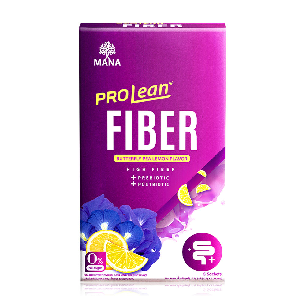 MANA ProLean Fiber 5 Sachets #Butterfly Pea Lemon Flavor ( สินค้าหมดอายุ : 2026.02.22 ) 