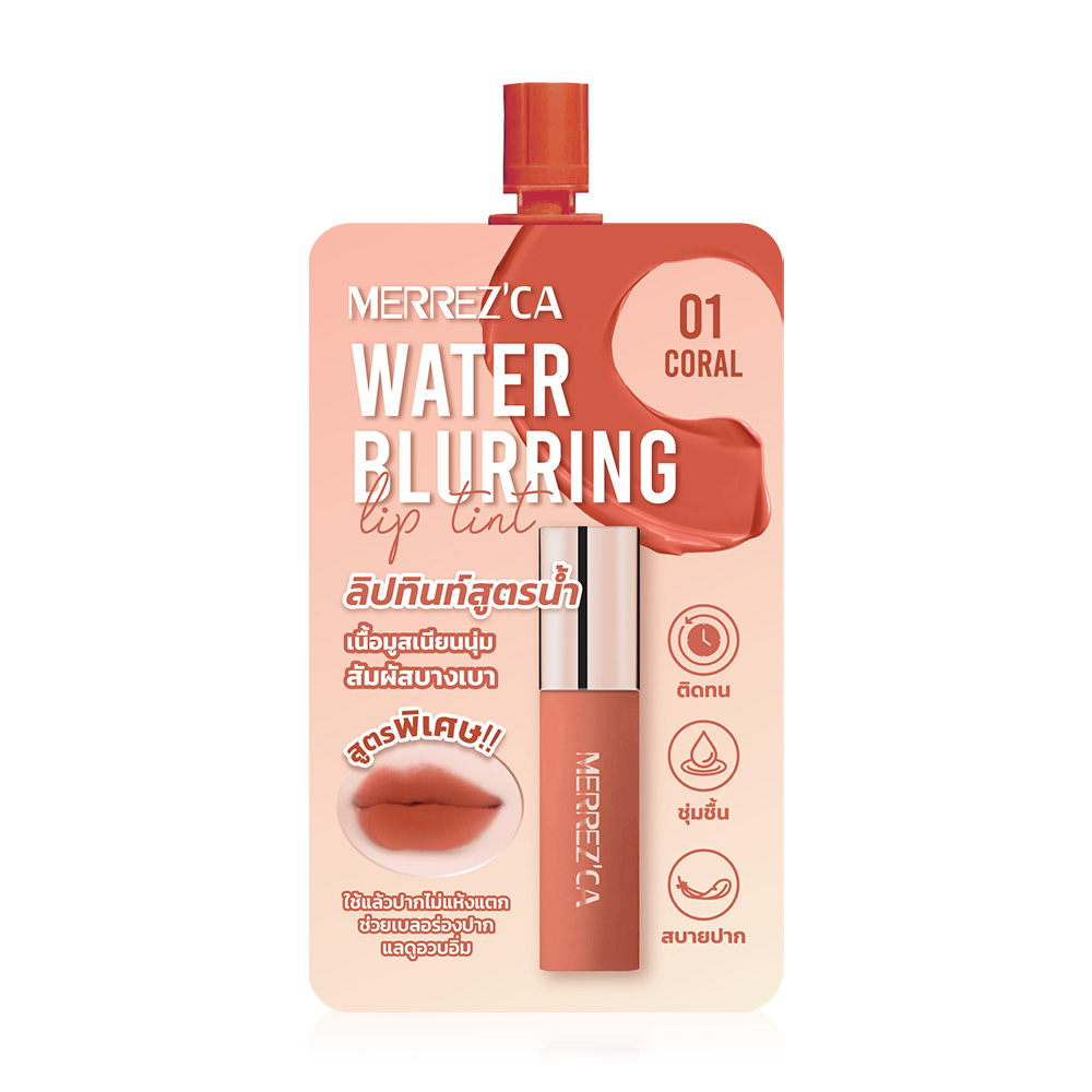 Merrezca Water Blurring Lip Tint 2ml #01 Coral