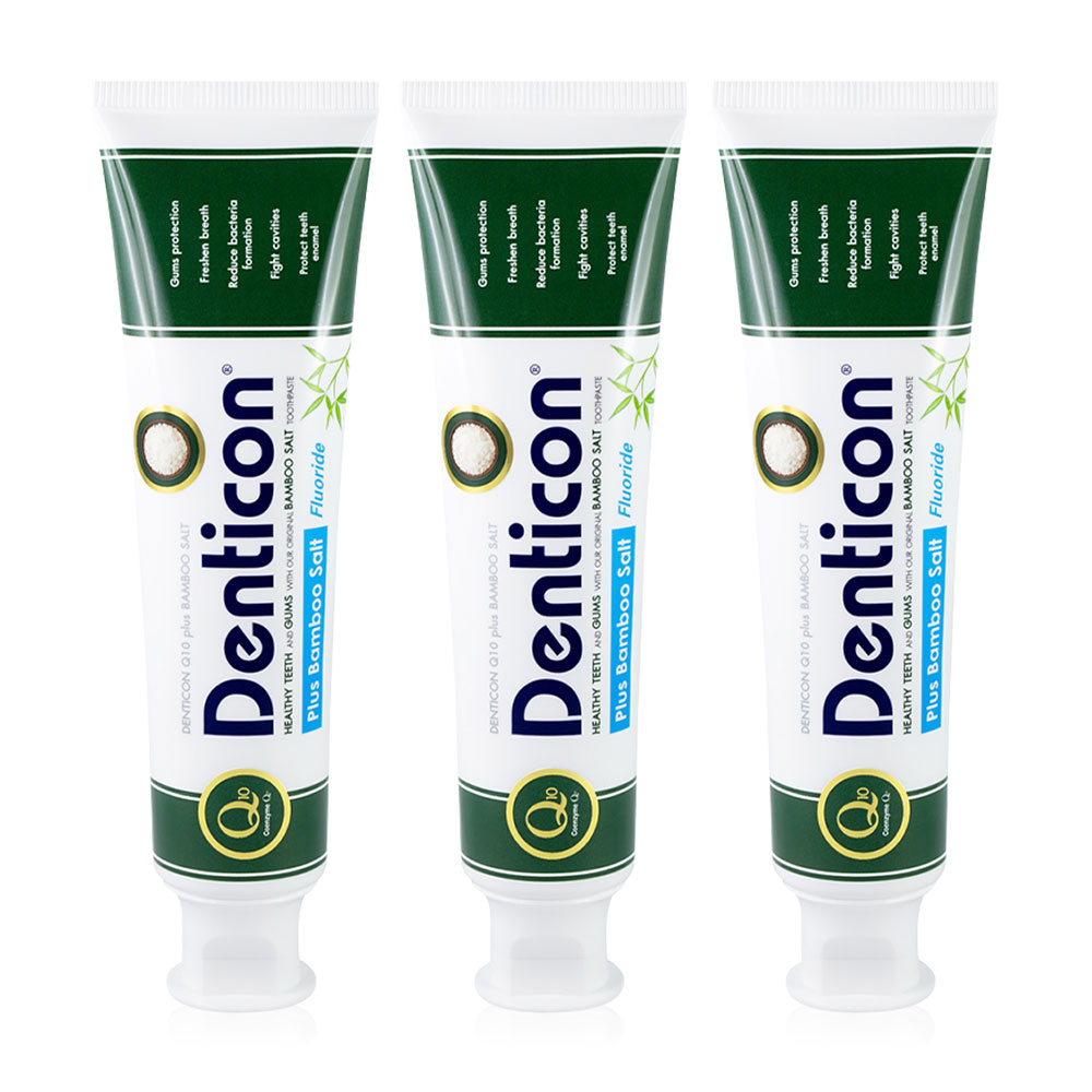 Denticon Toothpaste Q10 Plus Bamboo Salt Fluoride [150g x 3pcs]