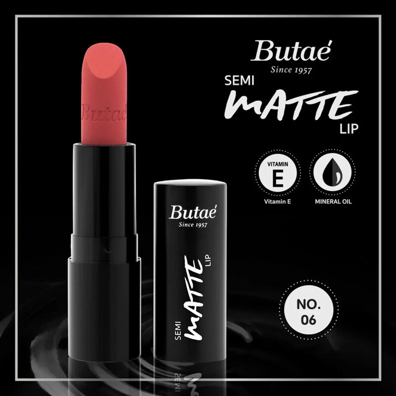 Butae Semi Matte Lip 3.5g #06 Carnation