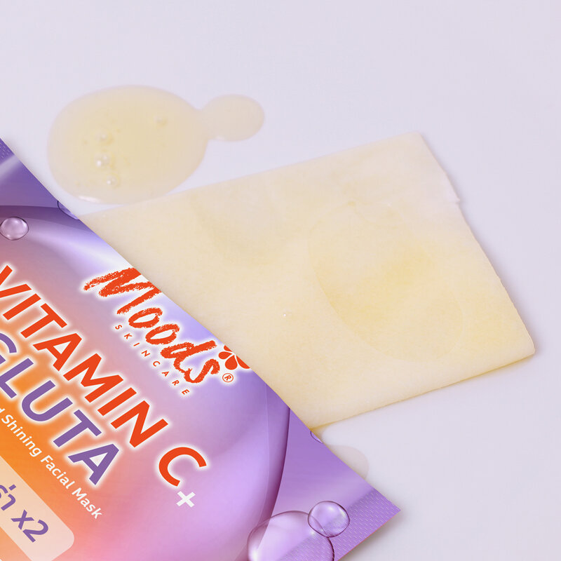 Moods Skin Care Vitamin C + Gluta Brightening And Shining Facial Mask 38ml
