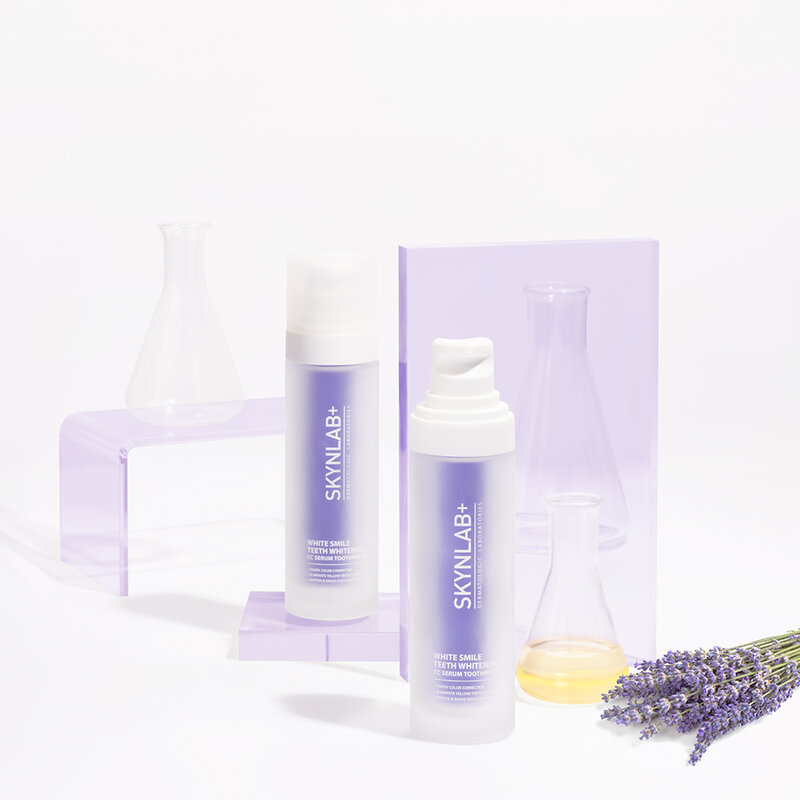 Skynlab White Smile Teeth Whitening CC Serum Toothpaste 50ml [Free Premium Whitening Pro-Flex Toothbrush 2pcs]