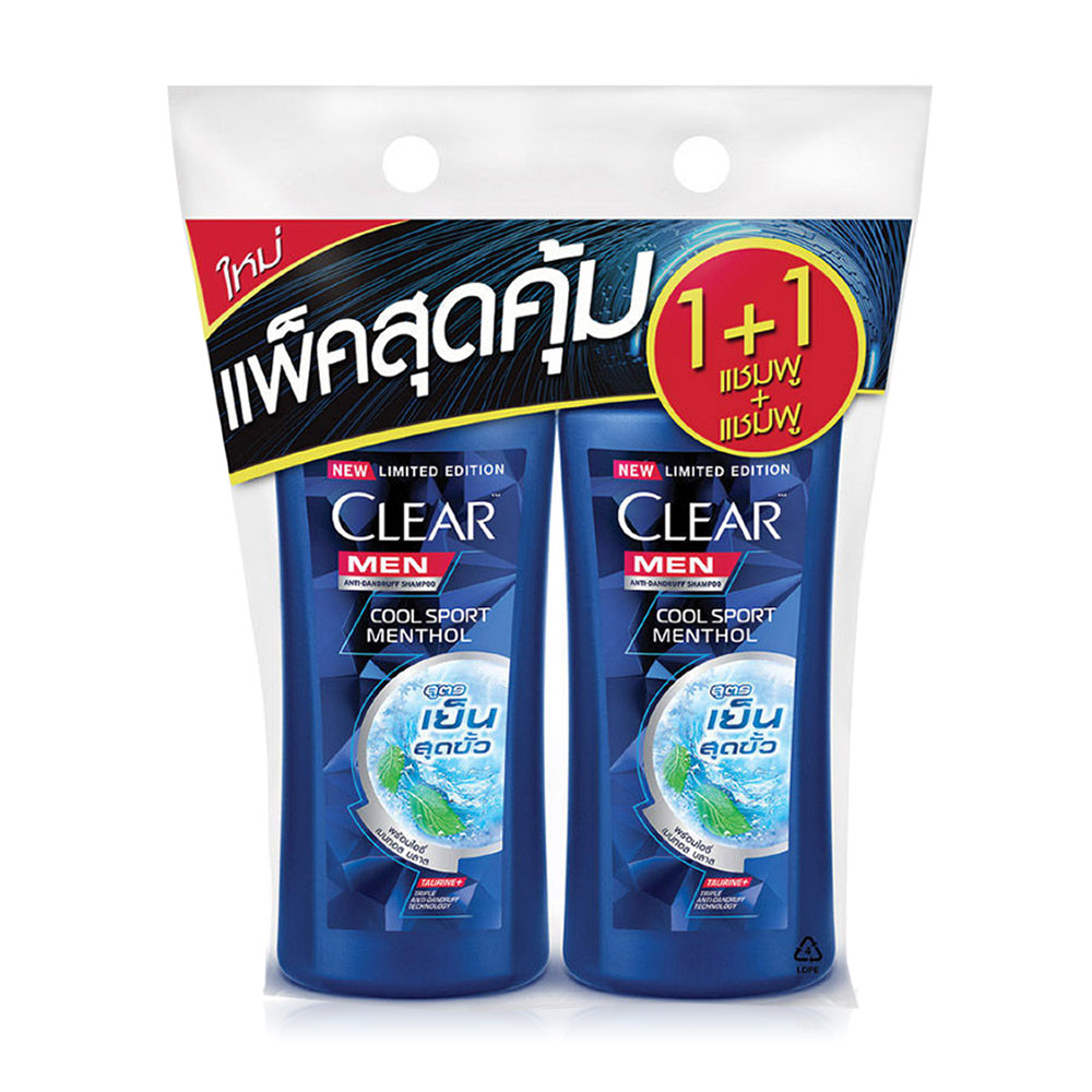 Clear Men Anti Dandruff Shampoo Cool Sport Menthol Dark Blue [370ml x 2pcs]
