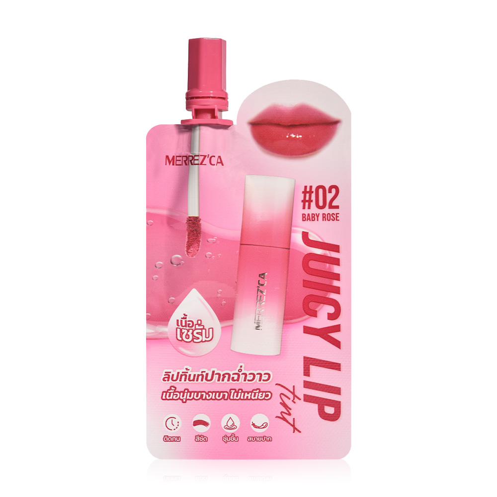 Merrezca Juicy Lip Tint 2ml #02 Baby Rose