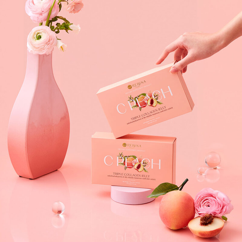 Rebina C Peach Triple Collagen Jelly [25g x 7Sachets]
