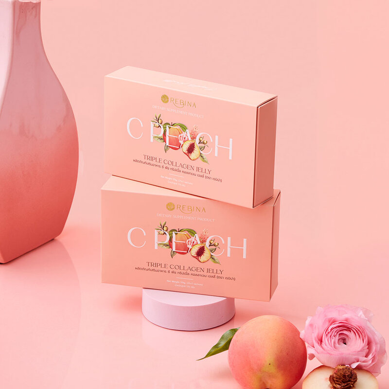 Rebina C Peach Triple Collagen Jelly [25g x 7Sachets]