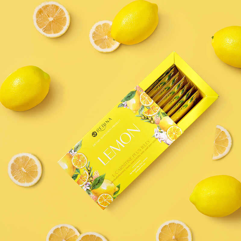 Rebina Lemon L-Carnitine Plus Jelly [25g x 7Sachets] ( สินค้าหมดอายุ : 2026.02.01 ) 