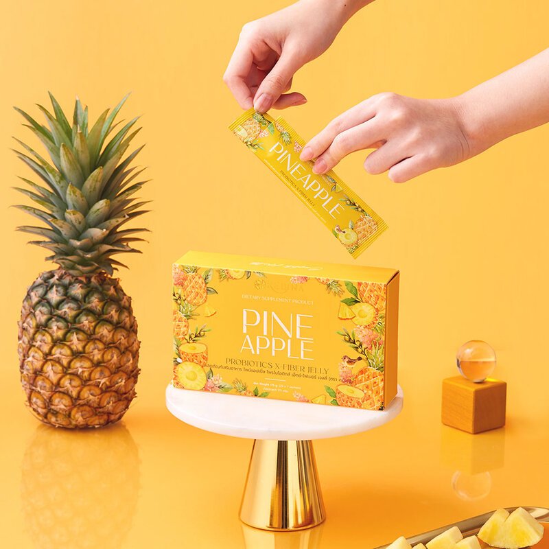 Rebina Pineapple Probiotics X Fiber Jelly [25g x 7Sachets] ( สินค้าหมดอายุ : 2026.02.01 ) 