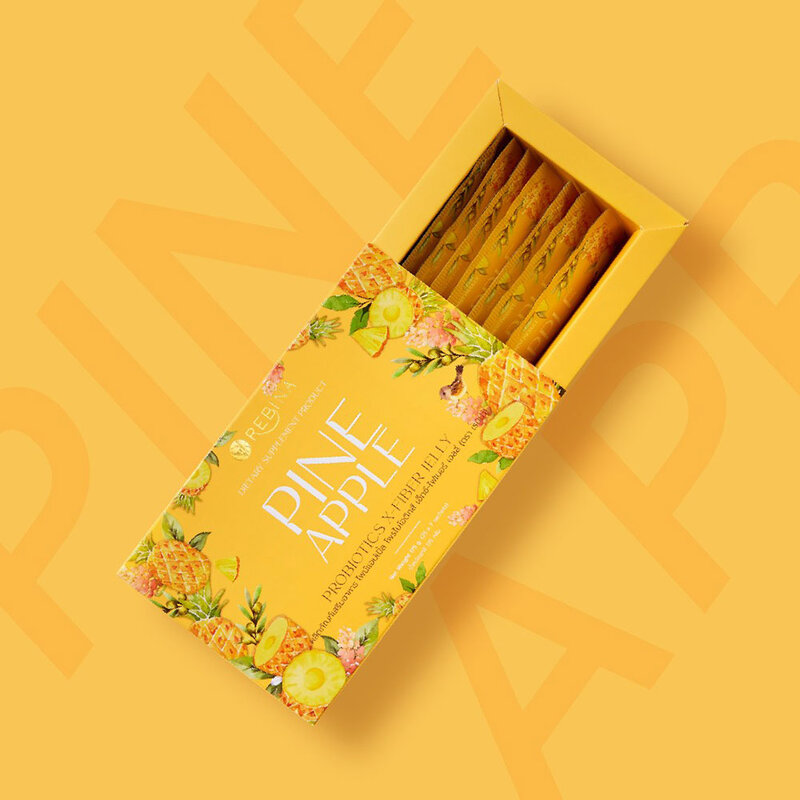Rebina Pineapple Probiotics X Fiber Jelly [25g x 7Sachets] ( สินค้าหมดอายุ : 2026.02.01 ) 