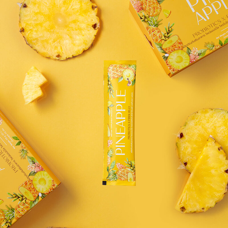 Rebina Pineapple Probiotics X Fiber Jelly [25g x 7Sachets] ( สินค้าหมดอายุ : 2026.02.01 ) 
