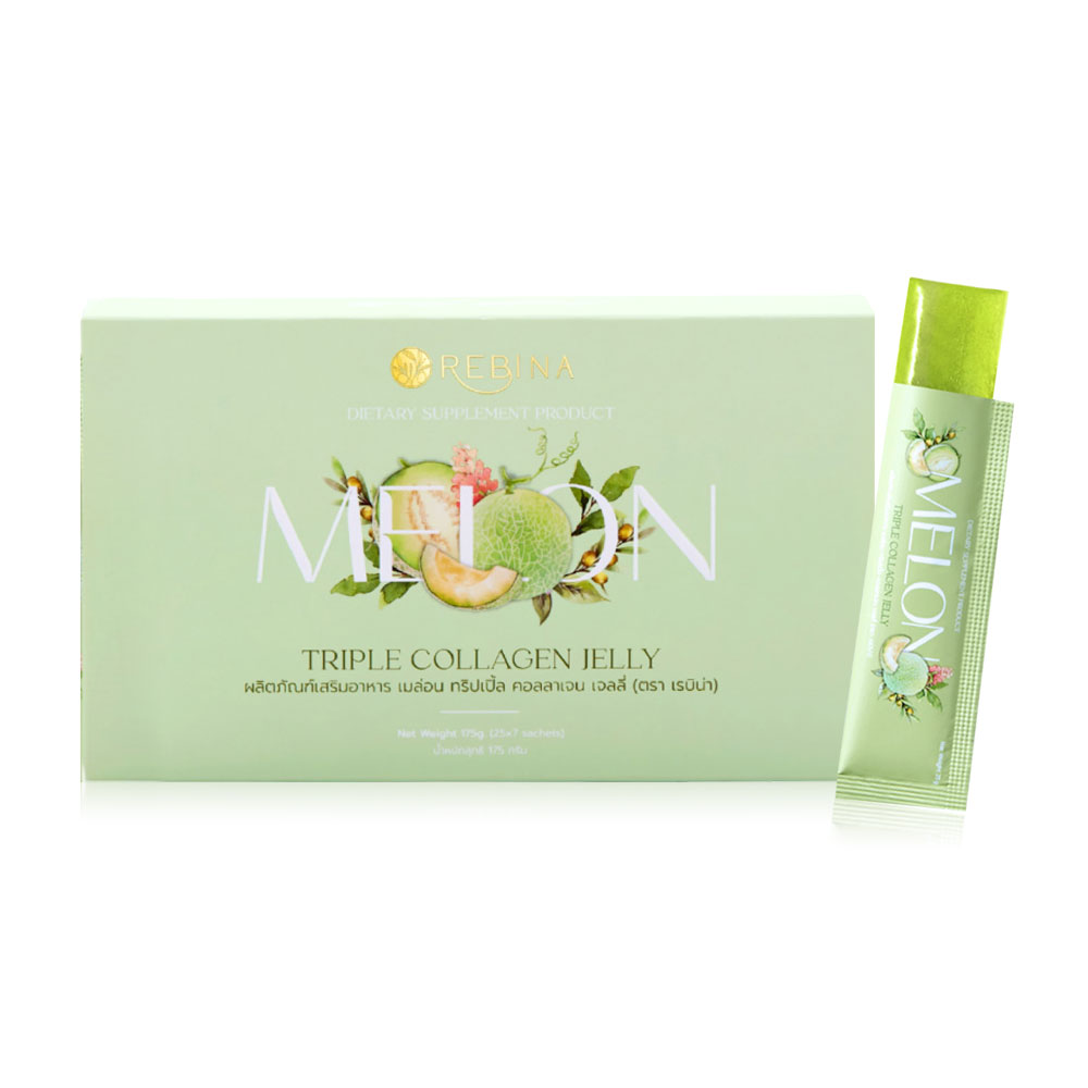 Rebina Melon Triple Collagen Jelly [25g x 7Sachets]