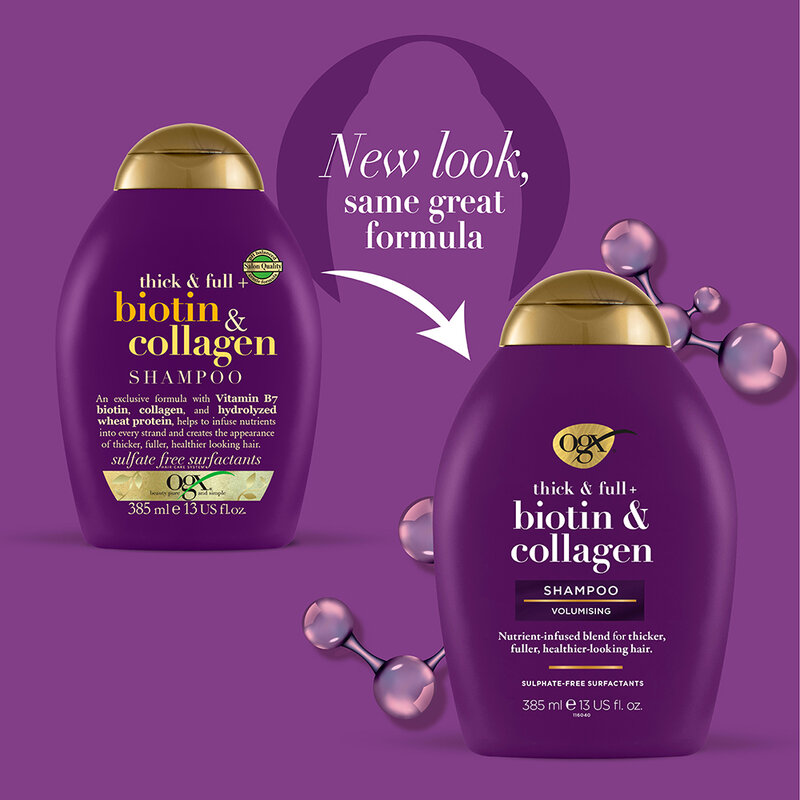 OGX Thick and Full Biotin Collagen Shampoo Volumising 385ml