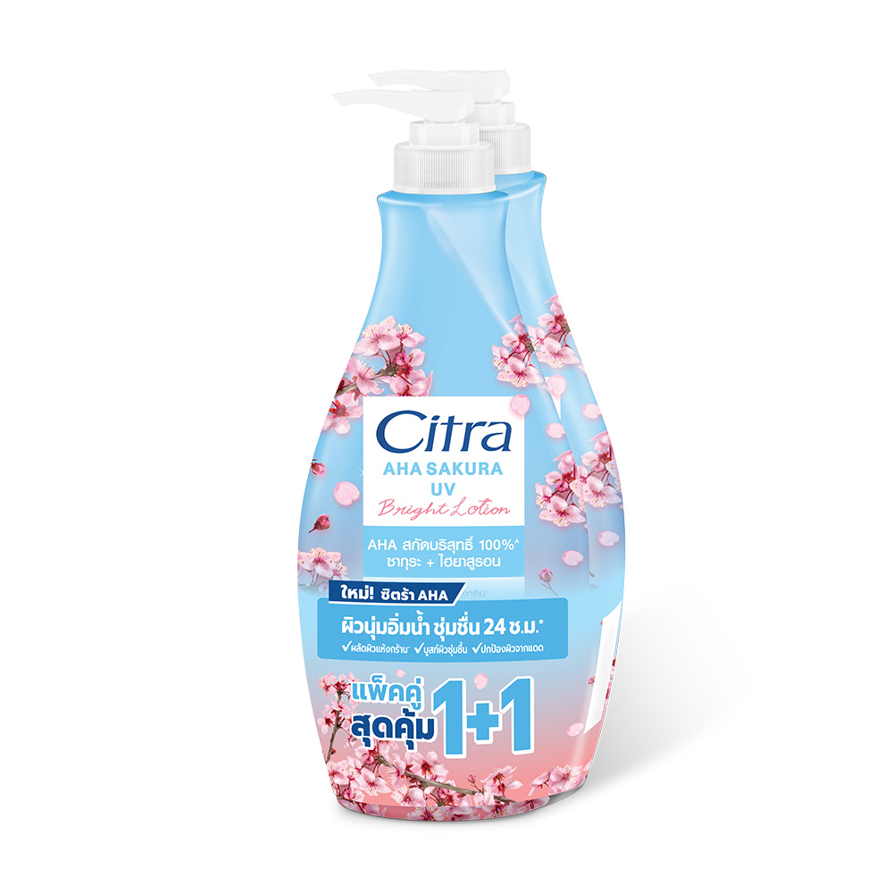 Citra AHA Sakura UV Bright Lotion [300ml x 2pcs]