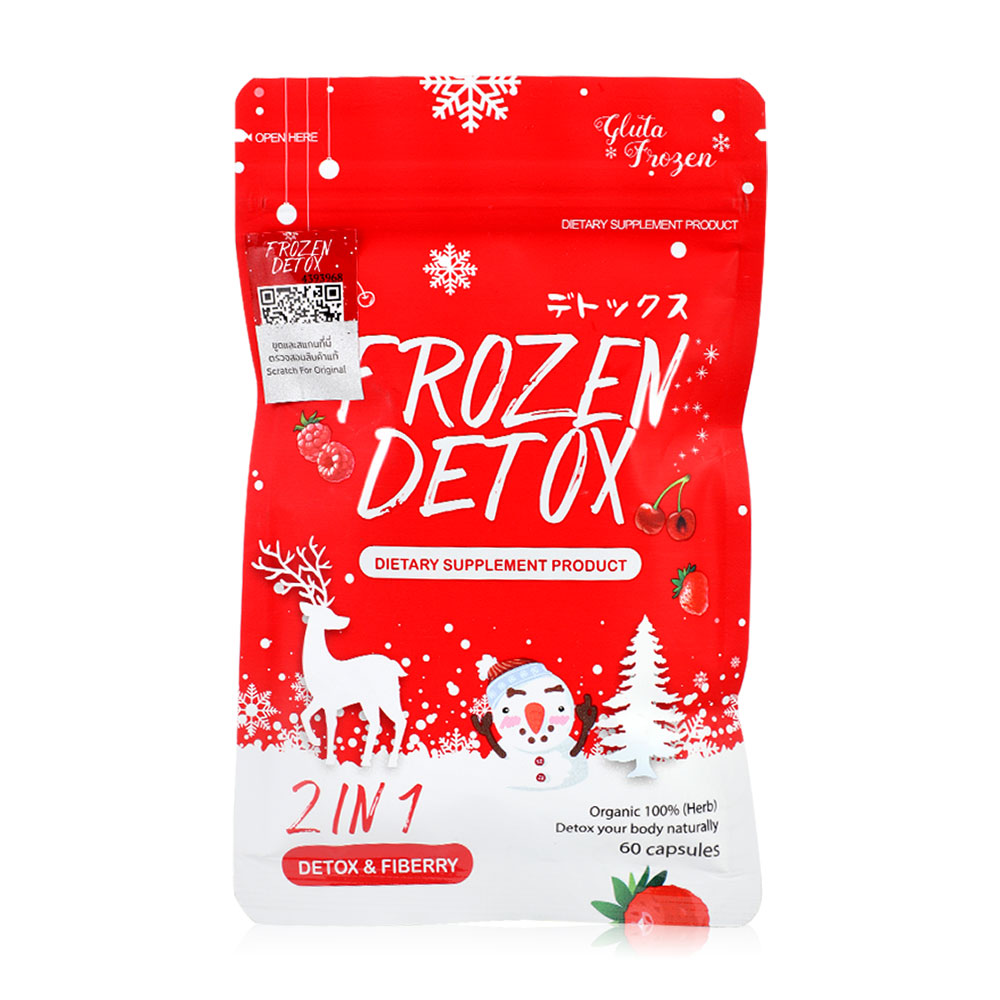 Frozen Detox Dietary Supplement 2in1 Detox & Fiber 60 Capsules [Red]