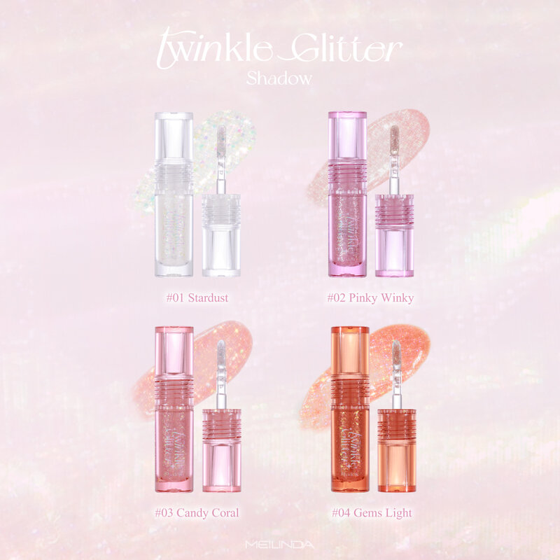 Mei Linda Twinkle Glitter Shadow 2.5ml #03 Candy Coral