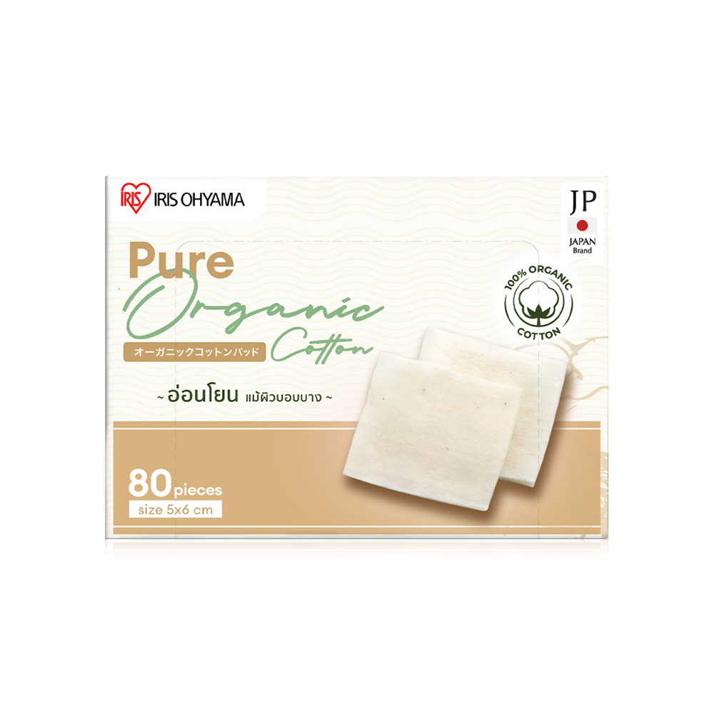 IRIS OHYAMA Pure Organic Cotton Pads 80pcs