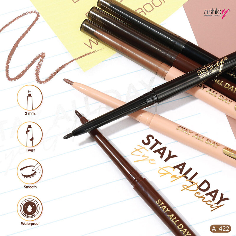 Ashley Eye Gel Pencil 0.15g #01 Black
