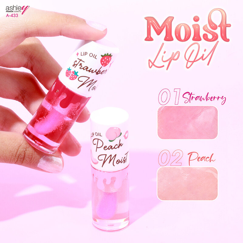 Ashley Moist Lip Oil 4.6g #01 Strawberry