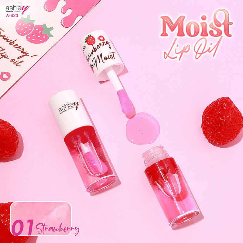Ashley Moist Lip Oil 4.6g #01 Strawberry