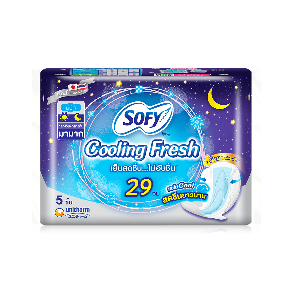 Sofy ผ้าอนามัย Cooling Fresh Night Wing [29cm x 5pcs]