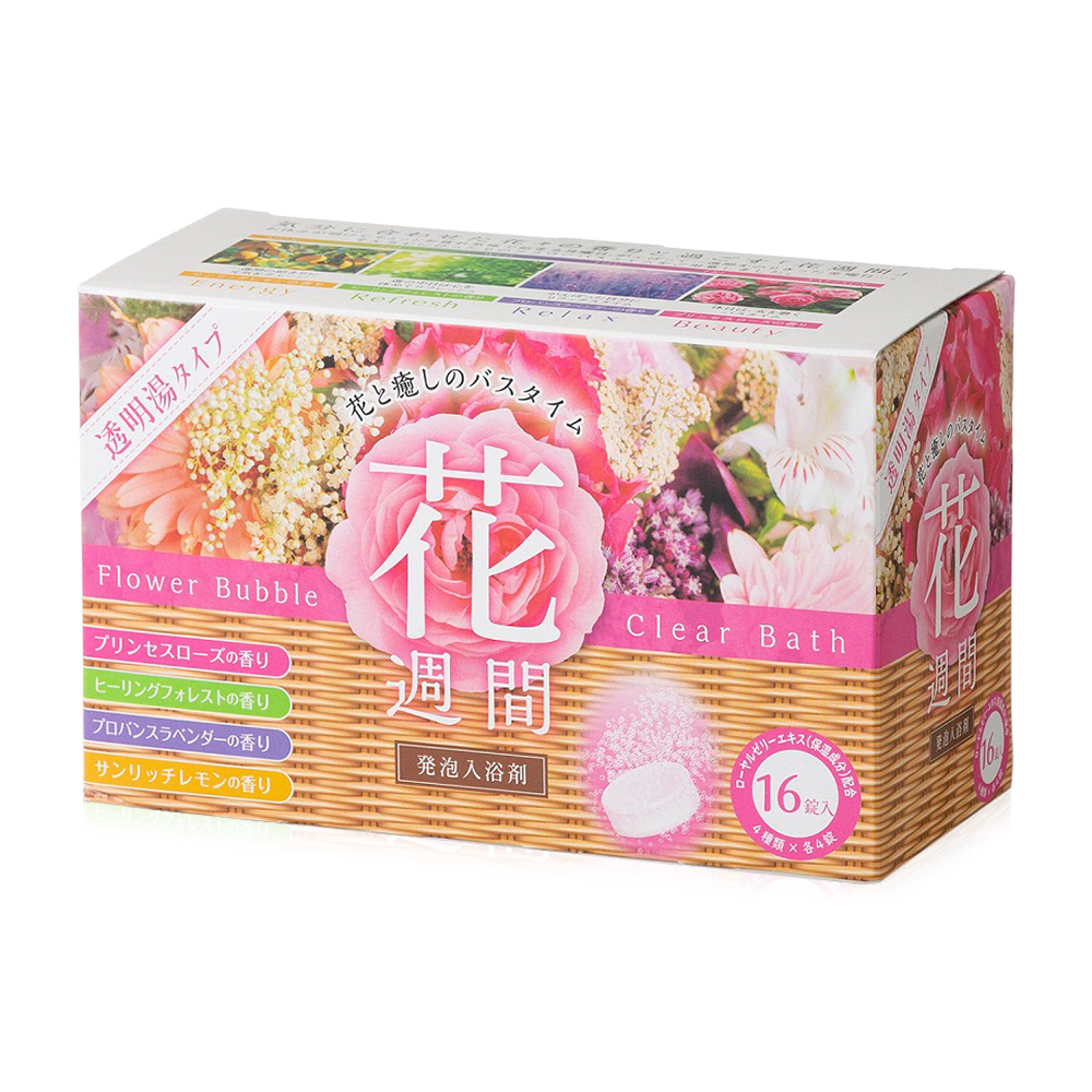 Flower Bubble Clear Bath [40g x 16pcs]