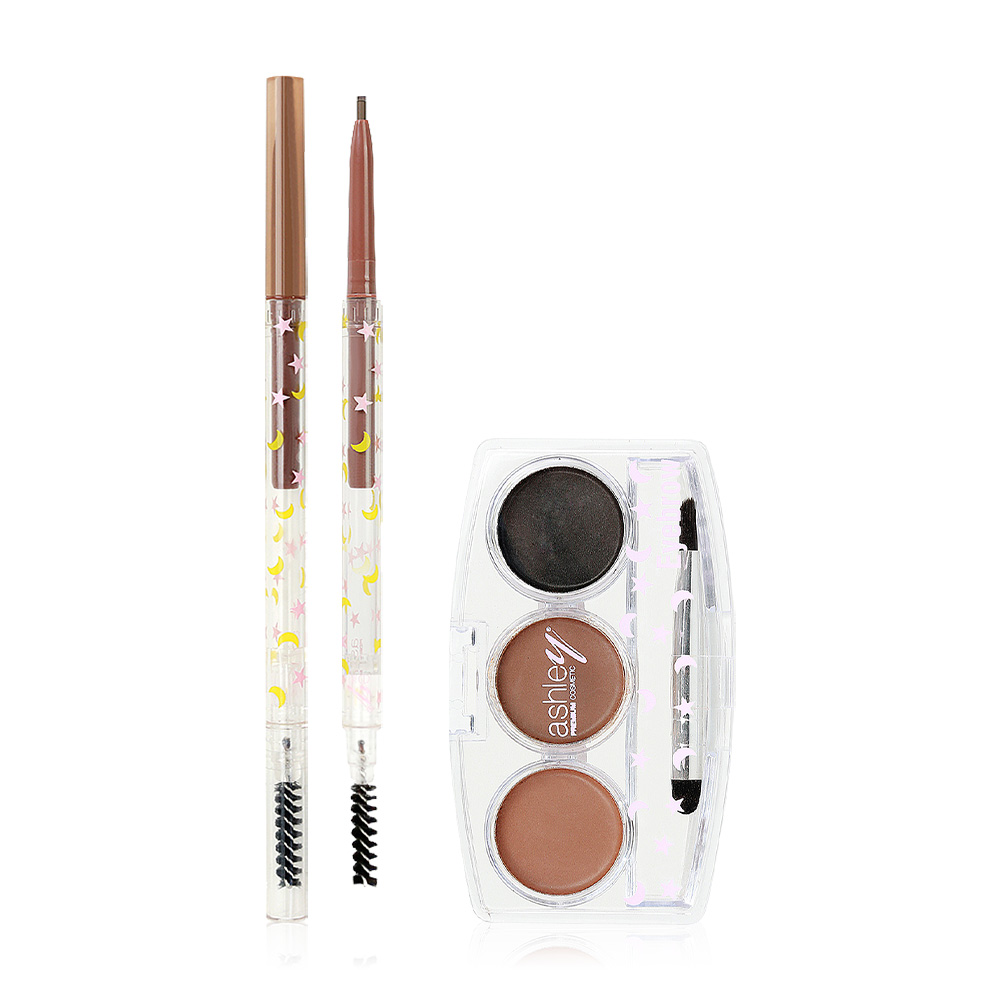 Ashley Eyebrow Kit [0.1g + 6g] #02 Dark Brown