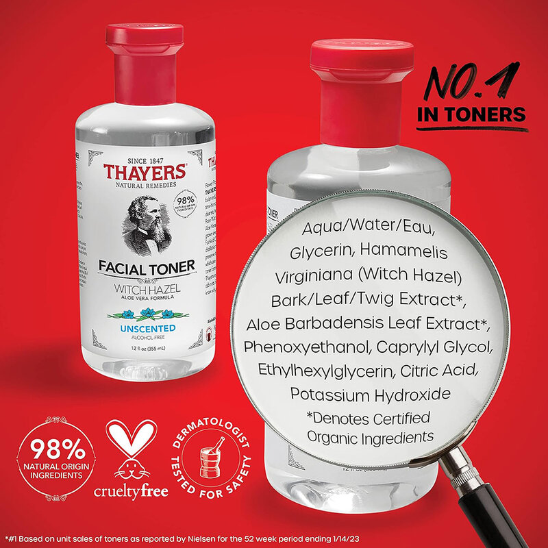 Thayers Unscented Witch Hazel Toner 355ml