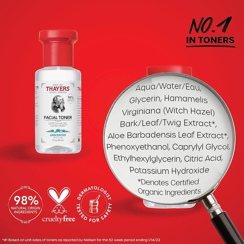 Thayers Unscented Witch Hazel Toner 89ml