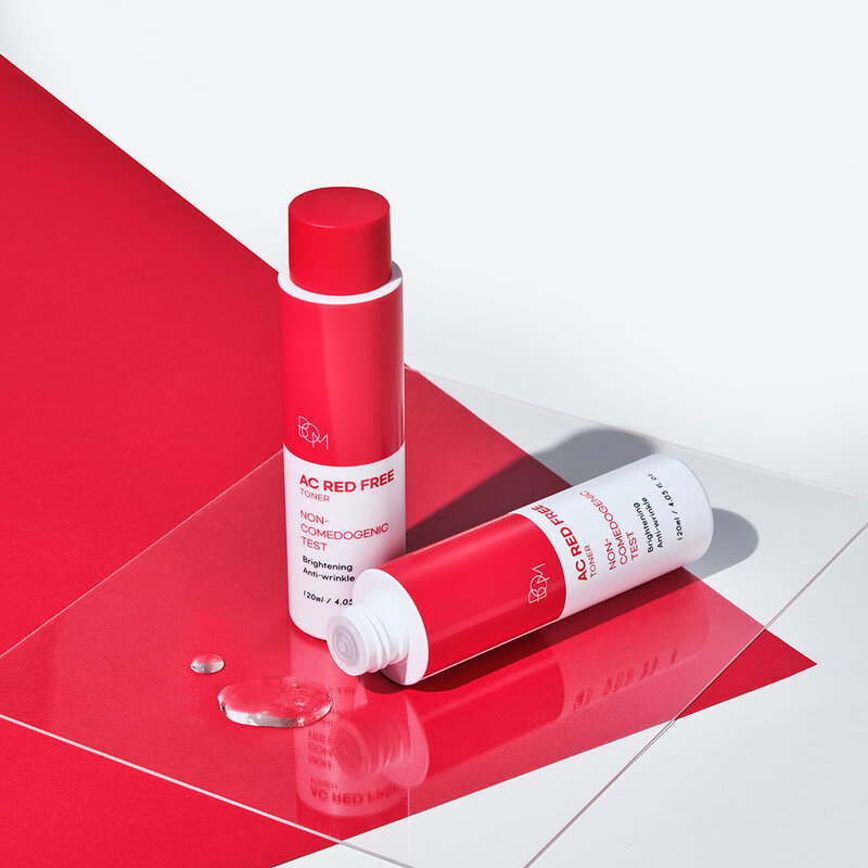 BOM AC Red Free Toner 120ml ( สินค้าหมดอายุ : 2026.04.09 ) 