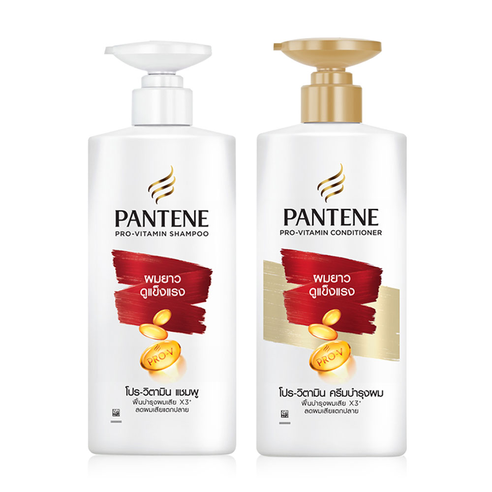 PANTENE Set 2 Items Long Strong Shampoo 380ml + Conditioner 380ml