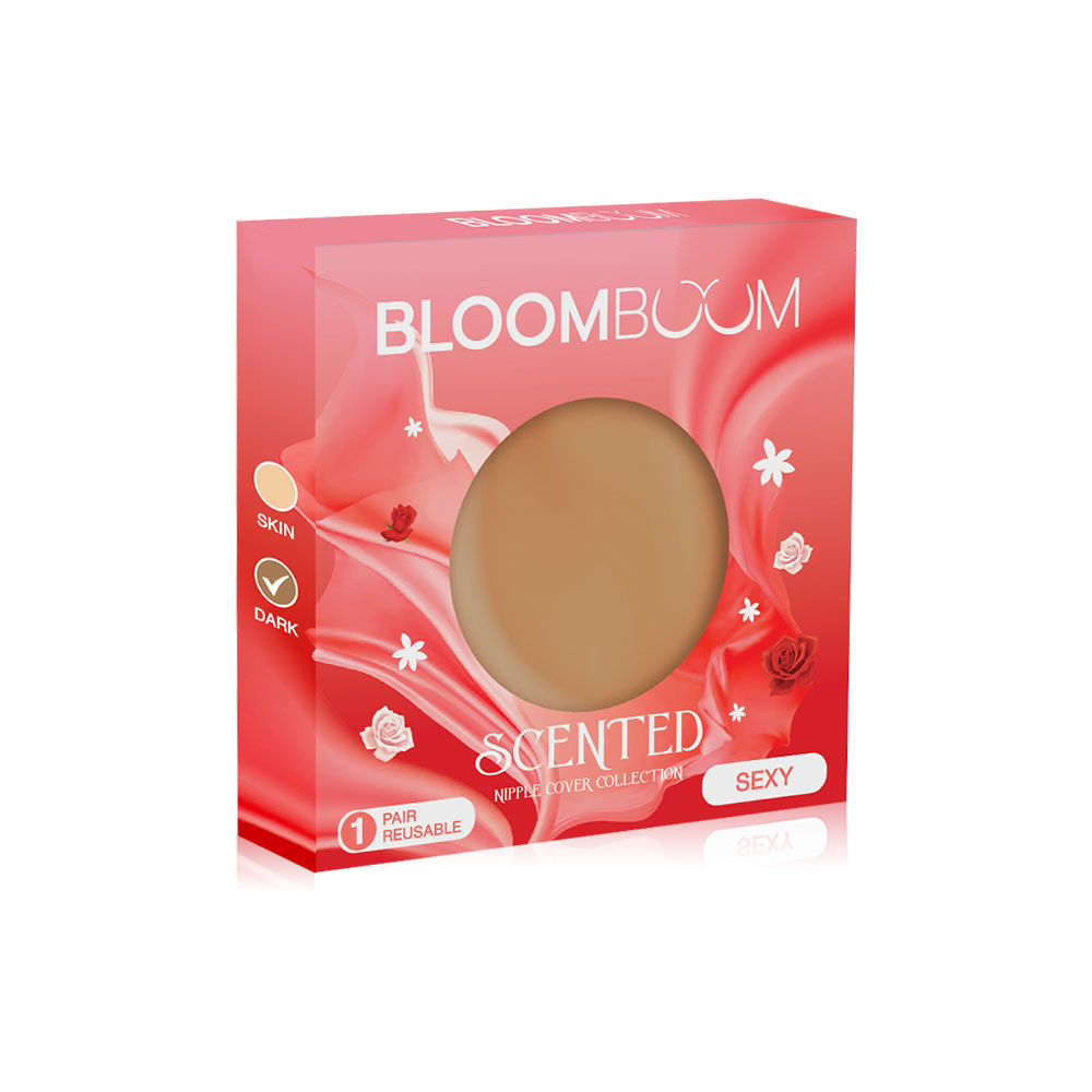 Bloomboom Silicone Nipple Cover 8x8cm [1 Pair] #Dark Scented Sexy