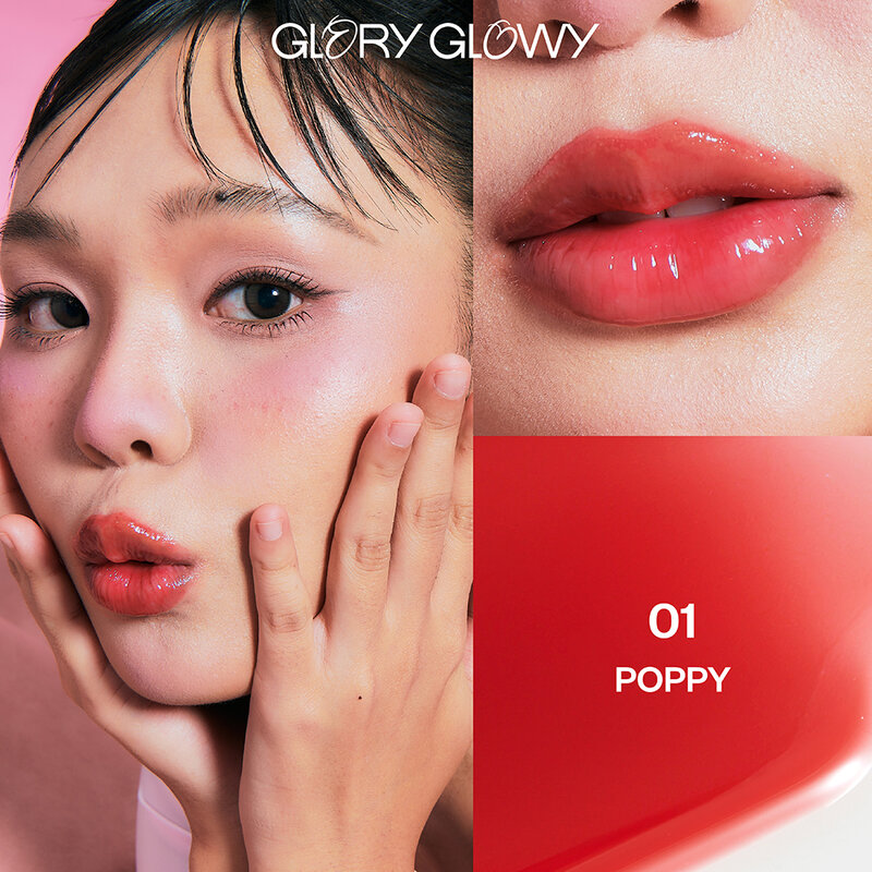 Glory Glowy Glass Shine Lip Oil 9g #01 Poppy